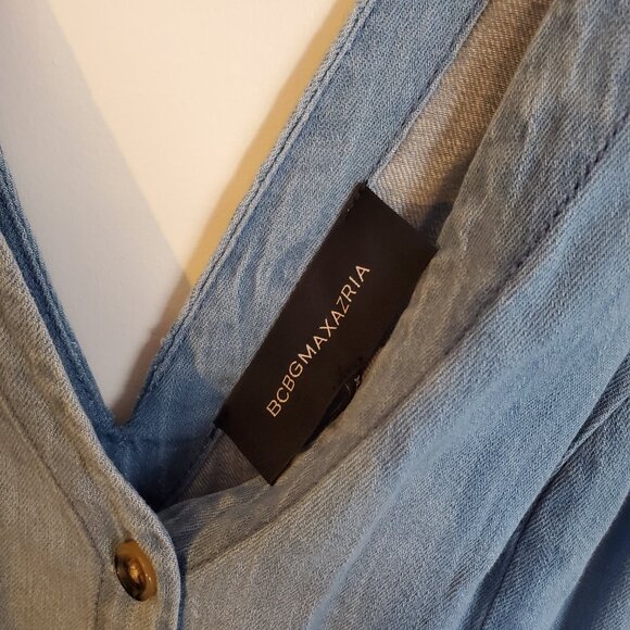BCBG Max Azria Denim Jumpsuit - Picture 7 of 11